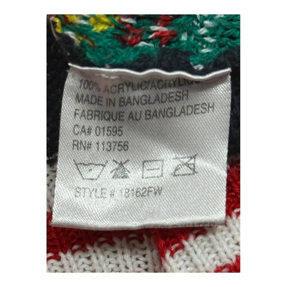 Ugly Christmas Sweater Womens Small Festive Xmas Trees Stockings Pullover - Picture 4 of 8